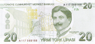 P224 Turkey 20 Lira year 2009