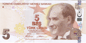 P222 Turkey 5 Lira year 2009