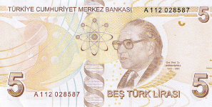 P222 Turkey 5 Lira year 2009