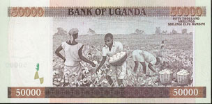P47a Uganda 50.000 Shillings Year 2003