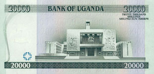 P46a/b/c Uganda 20.000 Shillings Year 2004/05/08