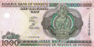 P10b Vanuatu 1000 Vatu Year nd sign 5