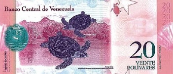 P 91 Venezuela 20 Bolivares year 2007