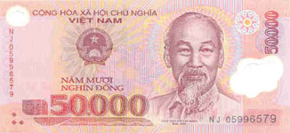 P121c Vietnam 50.000 Dong Year nd Polymer2005