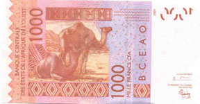 P315c Burkina Faso W.A.S. C 1000 Francs Year 2004