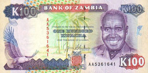 P34 Zambia 100 Kwacha Year nd