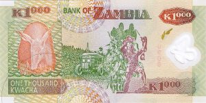 P44g Zambia 1.000 Kwacha Year 2008/099