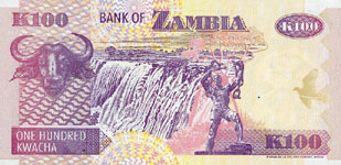 Zambia P38S-100 Kwacha Year 1992 SPECIMEN