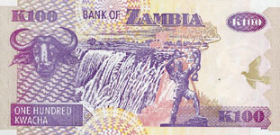 P38d Zambia  100 Kwacha Year 2003