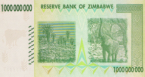 P 83 Zimbabwe 1 billion Dollar 2008