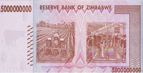 P 84 Zimbabwe 5 billion Dollar 2008