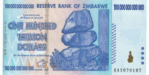 P 91 Zimbabwe 100 Trillion Dollar 2008