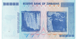 P 91 Zimbabwe 100 Trillion Dollar 2008