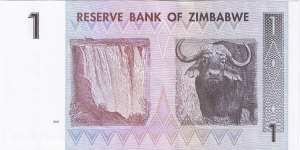 P 65 Zimbabwe 1 Dollar 2007 (10 zeros off)