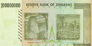 P 86 Zimbabwe 20 Billion Dollar 2008