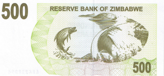 P 43 Zimbabwe Bearer Cheque 500 Dollar 2006